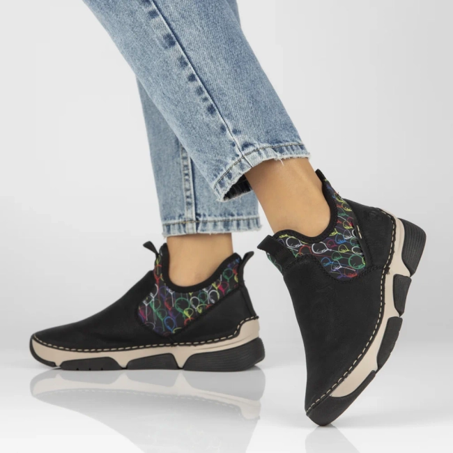 Sneakersy Rieker 45957-00 czarne