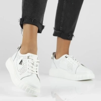 Leather sneakers Filippo DP6120/24 WH white