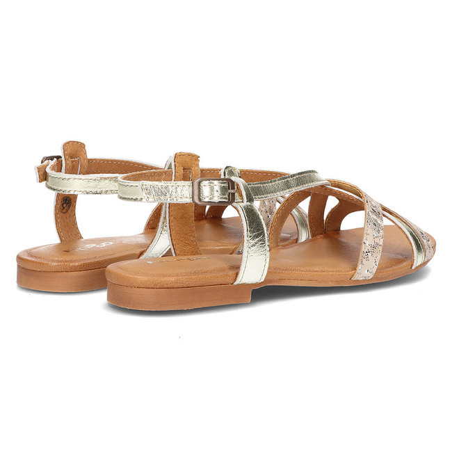 Skórzane sandały Filippo 05186-25/00-5 złote