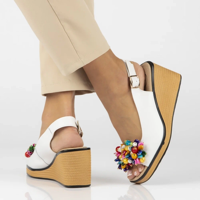 Leather sandals Filippo DS6021/25 WH white