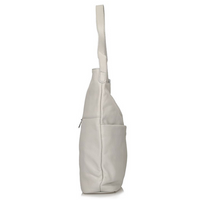 Torebka Toscanio Hobo Skórzana C127 jasna szara