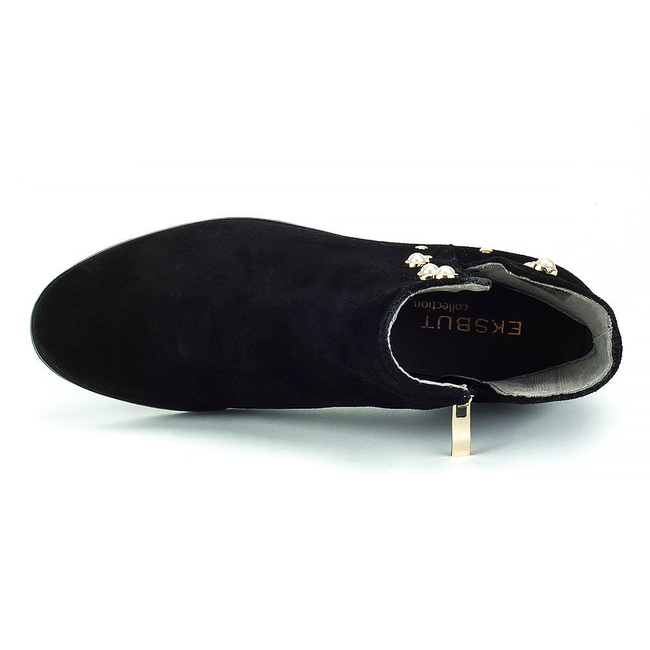 Botki Eksbut 68-4946-549-1G Czarny Nubuk