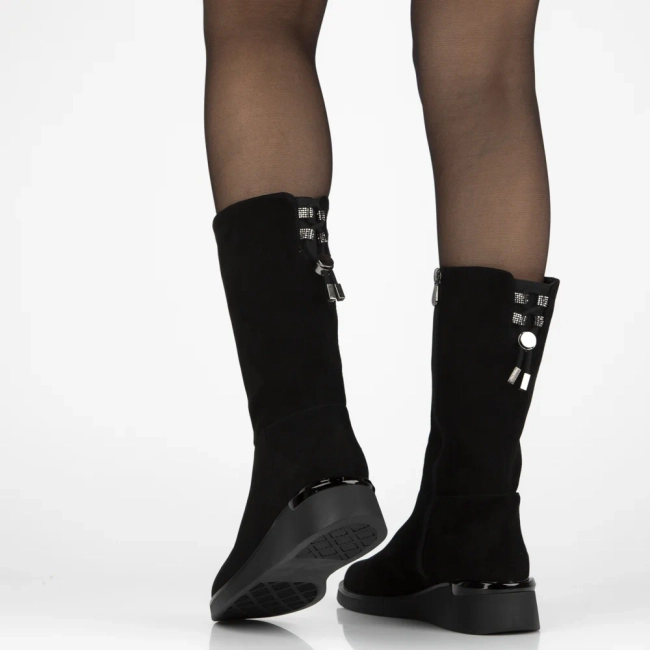 Leather boots Filippo DBT7210/25 BK black