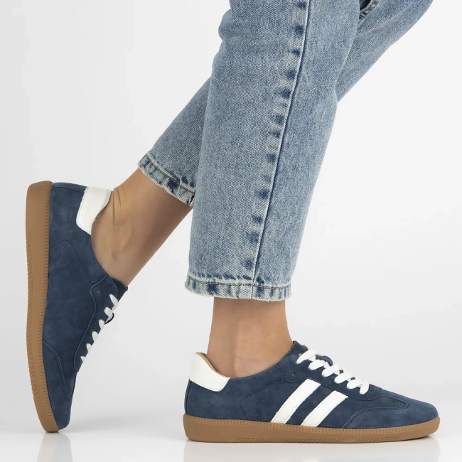 Leather sneakers Filippo DP6741/25 NV navy