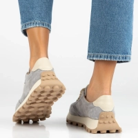 Skórzane sneakersy Filippo DP7498/26 GR szare