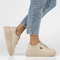 Skórzane sneakersy Filippo DP6382/24 BE beżowe