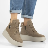 Leather ankle boots Filippo DBT7272/25 BE beige