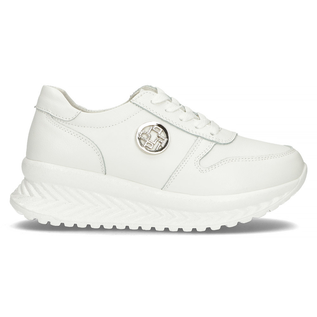 Skórzane Sneakersy Filippo DP3547/22 WH białe