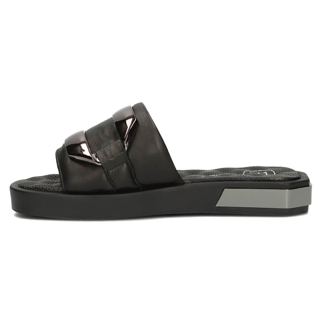 Leather flip-flops Filippo DK3903/22 BK black