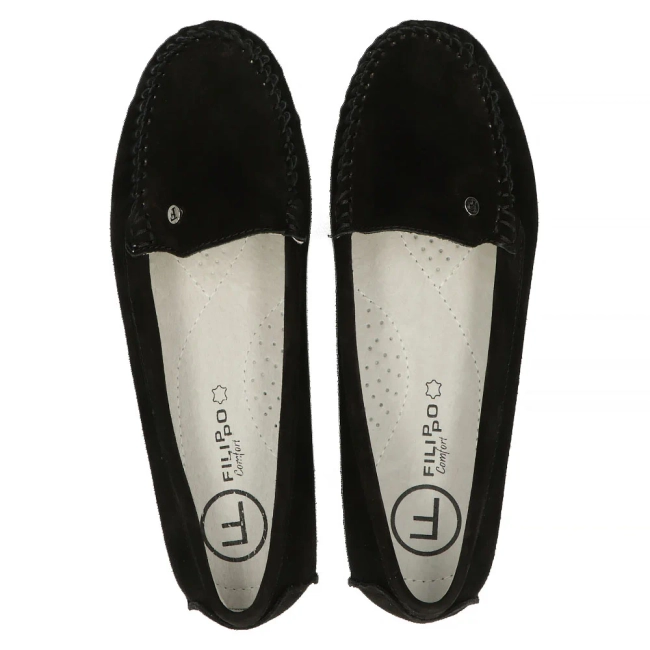 Leather loafers Filippo DP2037/25 BK black