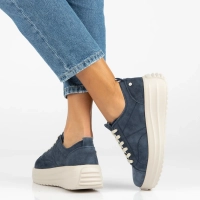Skórzane sneakersy Filippo DP6795/26 NV granatowe