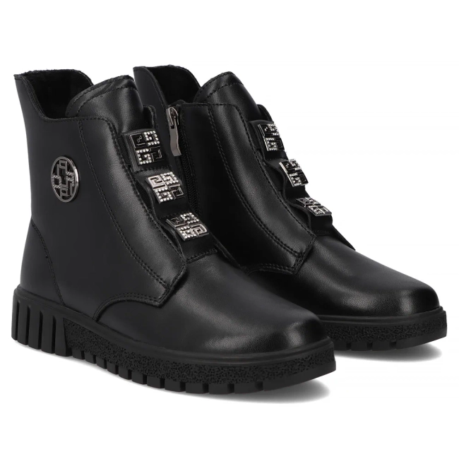 Leather ankle boots Filippo DBT6360/25 BK black