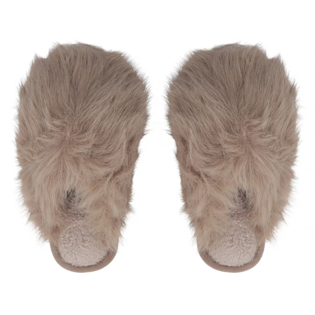 Fur slippers Filippo DK7475/25 TP taupe