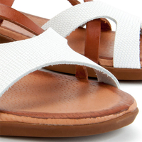 Sandals Loretta Vitale 3457 Reptil Blanco-Roble