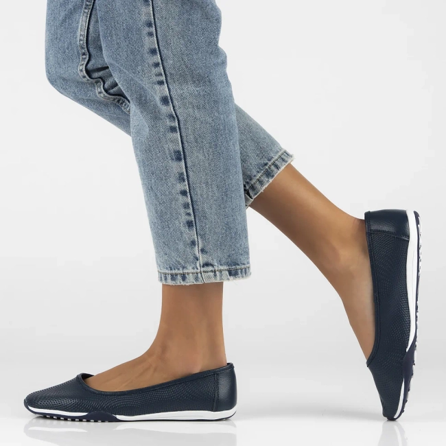 Leather shoes Filippo DP3681/24 NV navy blue