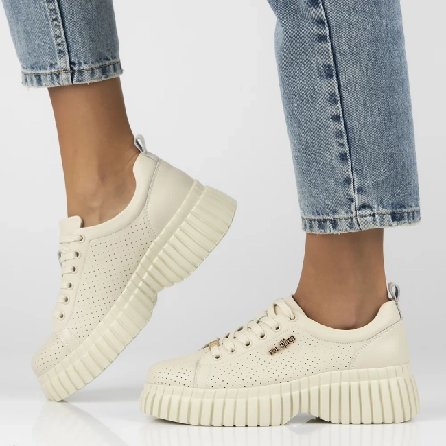 Leather sneakers Filippo DP6779/25 BE beige