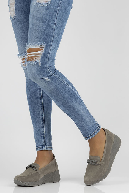 Leather shoes Filippo DP3632/22 GR grey