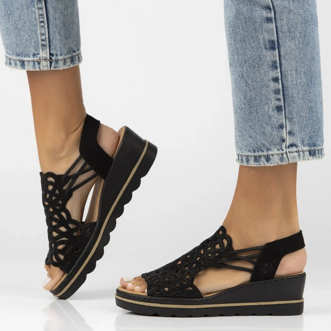 Sandały Rieker 67465-00 czarne