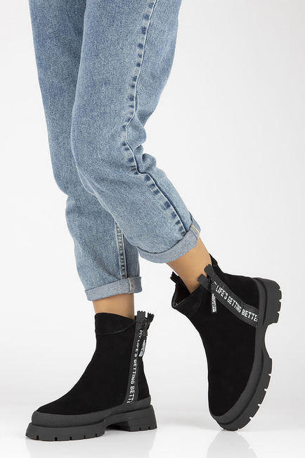 Leather ankle boots Filippo DBT4164/22 BK black