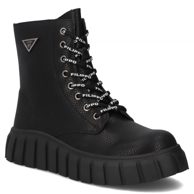 Leather ankle boots Filippo DBT7257/25 BK black