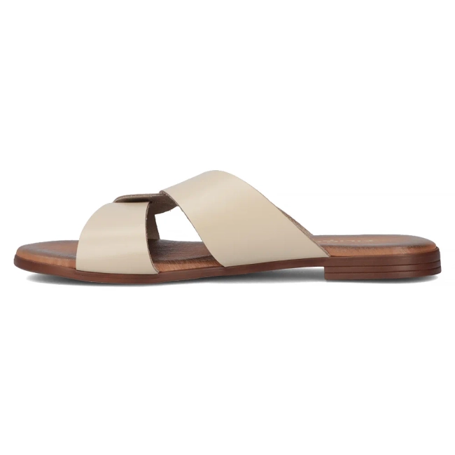 Leather flip-flops Filippo 40388 beige