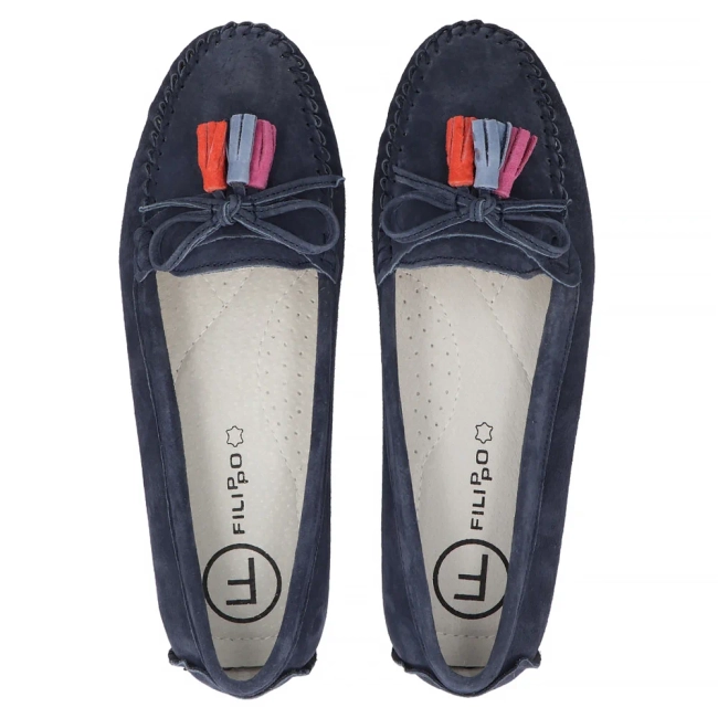 Leather loafers Filippo DP6136/25 NV navy