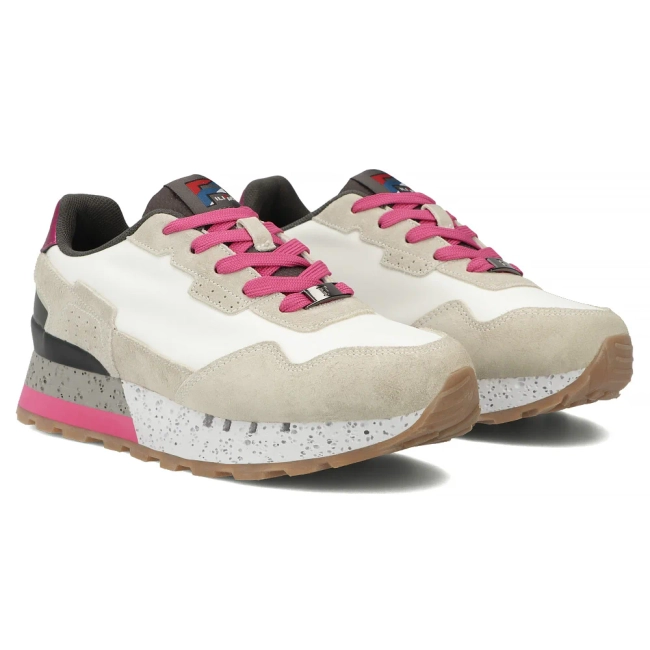 Skórzane sneakersy Filippo DP7927/26 WH FH biało-beżowe