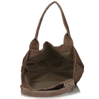 Torebka Toscanio Shopper Zamszowa 1101 ciemna beżowa
