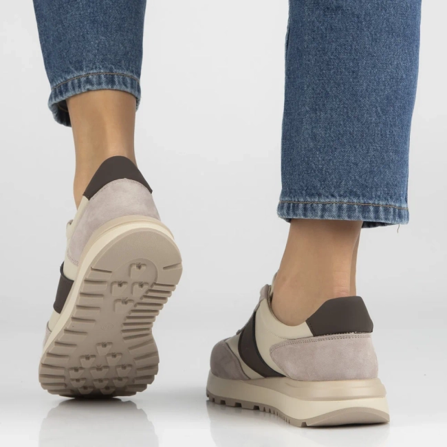 Leather sneakers Filippo DP7509/26 BE beige
