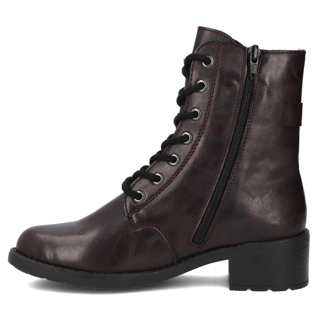 Botki Rieker 75431-35 bordowe