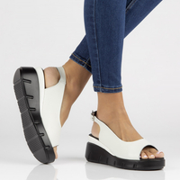 Leather sandals Filippo DS3595/22 WH white