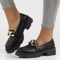 Leather shoes Filippo DP3221/22 BK black