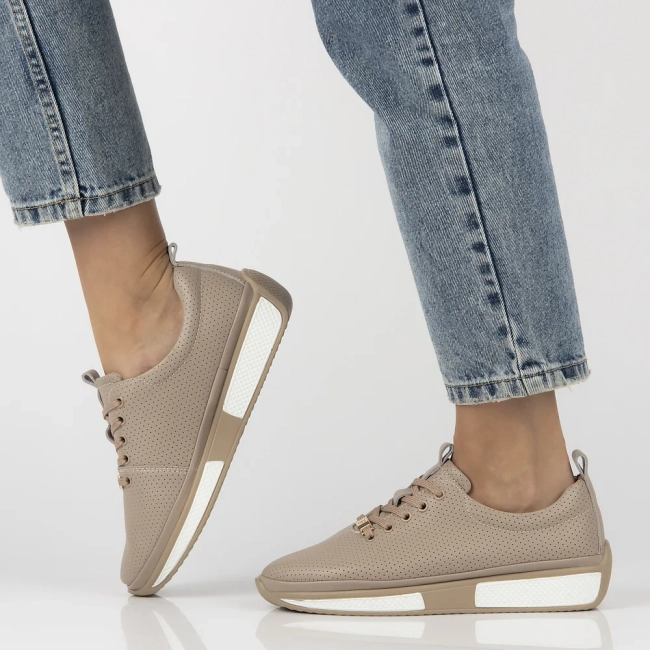 Leather sneakers Filippo DP6740/25 BE beige