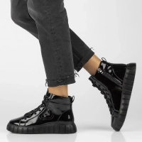 Skórzane trzewiki Filippo DBT4146/24 BK czarne