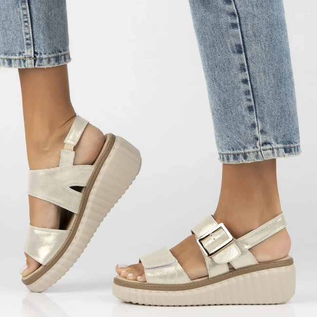 Leather sandals Filippo DS7040/25 GO gold