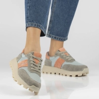 Leather sneakers Filippo DP7561/26 BL OR grey