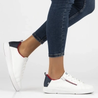 Leather sneakers Rieker 41906-80 white