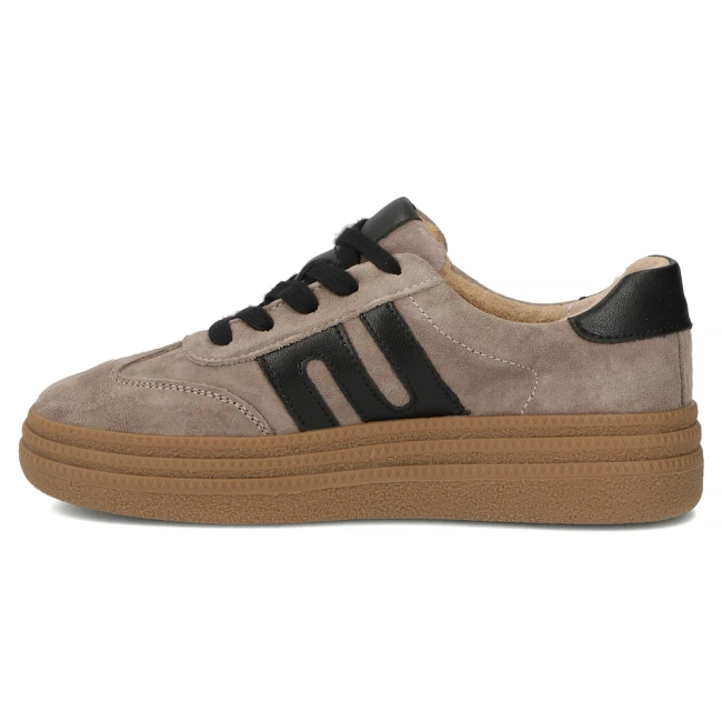 Skórzane sneakersy Filippo DP7114/25 TP taupe