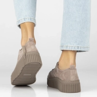Skórzane sneakersy Filippo DP8337/26 BE beżowe