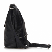 Handbag Toscanio Leather Messenger Bag C10 black