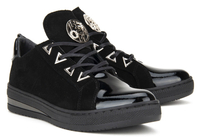 Shoes Filippo 153TR Black Lacquer Suede