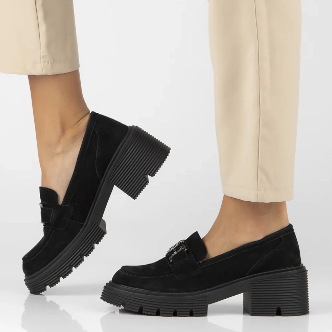 Leather shoes Filippo DP6488/24 BK black