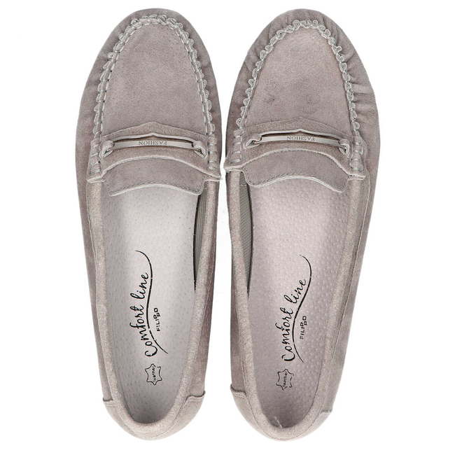 Leather loafers Filippo DP1266/20 GR gray
