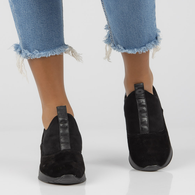 Skórzane Sneakersy Filippo DP1689/21 BK BK Czarne