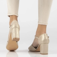 Sandały na obcasie Filippo DS7901/26 GO złote