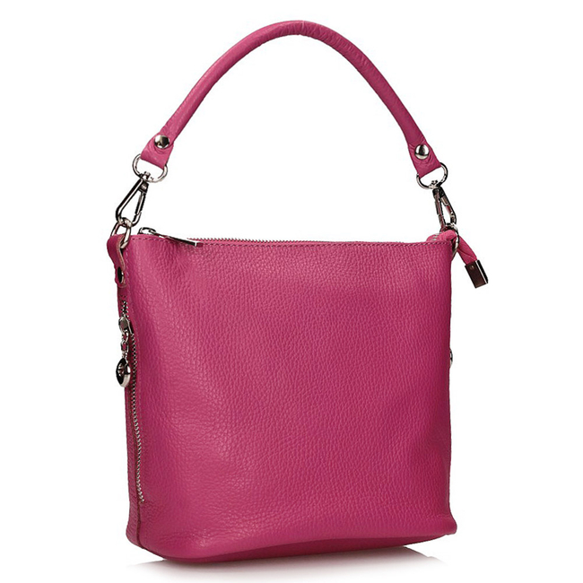 Handbag leather Bag Toscanio E55 fuchsia