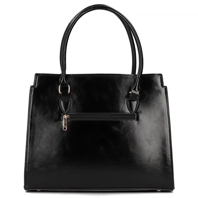 Black shopper bag casual luxe