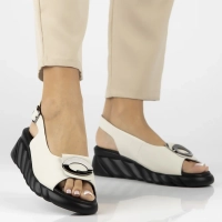 Leather sandals Filippo DS7011/25 BE beige