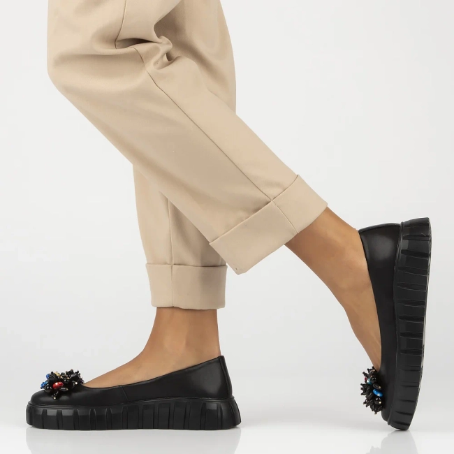 Leather shoes Filippo DP6996/25 BK black