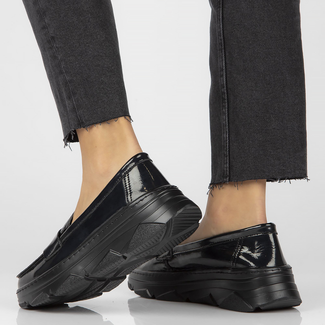 Leather shoes Filippo DP4186/22 BK black